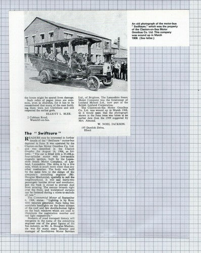 (5462) The Swiftsure Motor Bus Clacton On Sea Omnibus Co Essex  - 1970 Clip