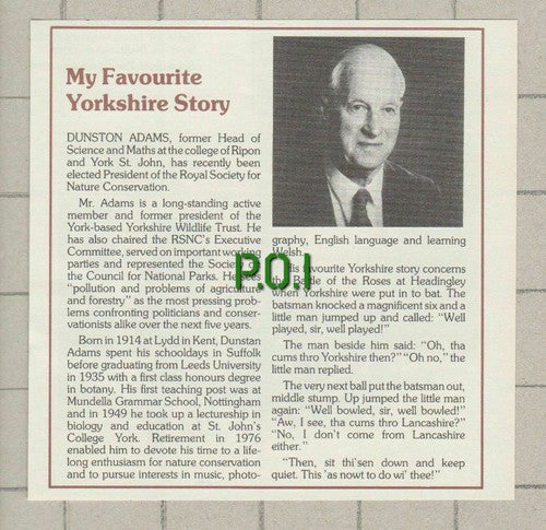 Dunston Adams College of Ripon & York St John    - 1989 Small Clipping