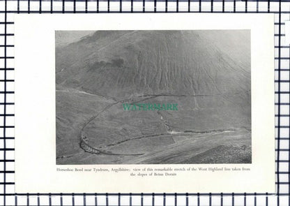 C6739) Inveruglas Railway Construction Loch Sloy / Tyndrum - 1950 Cutting