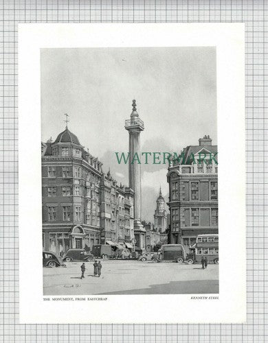 (8510) The Monument London Kenneth Steel / Staple Inn Holborn Tom Waghorn - 1948