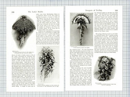 (6338) Flower Arranging Bouquet Making   - c.1905 Article