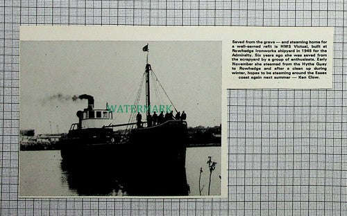 (C368)  HMS Victual Rowhedge Ironworks   - 1979 Clip
