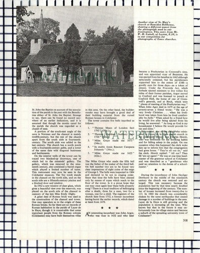 (138) Layer de la Haye Essex Rev James Allen  - 1964 Article