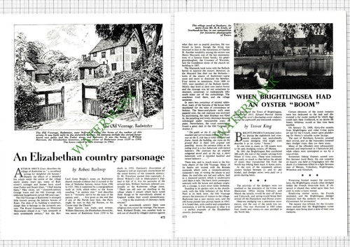 The Old Vicarage Radwinter Essex Robert Barltrop - 1964 Article / Print