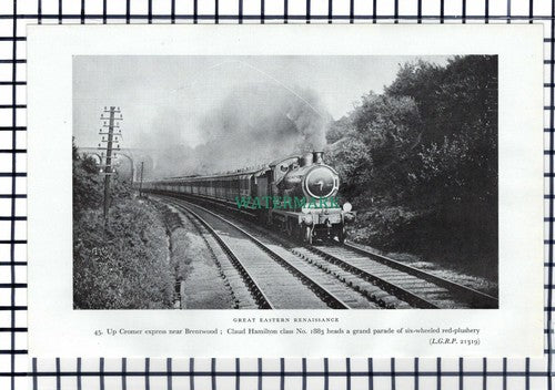 C6754) Claud Hamilton Class No 1883 Brentwood Railway - 1952 Cutting