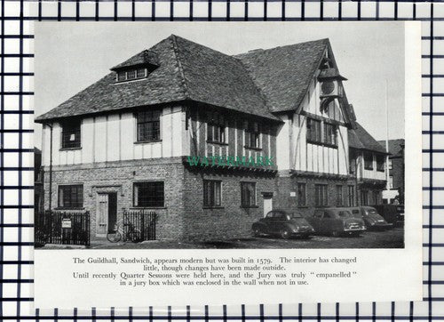 C7043) The Guildhall Sandwich Kent - 1957 Cutting