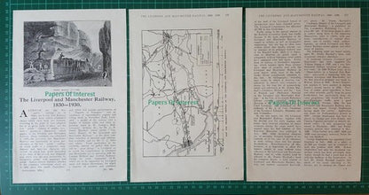 (6006) The Liverpool & Manchester Railway   - 1930 Article