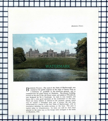 Blenheim Palace - c.1900 Print