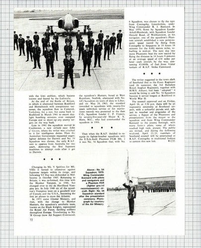 No 54 Squadron Royal Air Force Rochford Southend W/C Bannard - 1971 Article