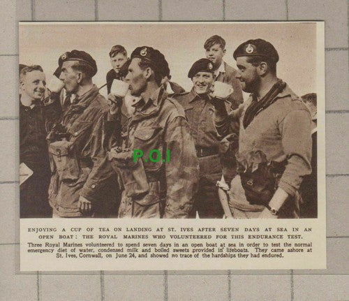 C1803) Royal Marines After Endurance Test St Ives Cornwall  -   1948 Clip