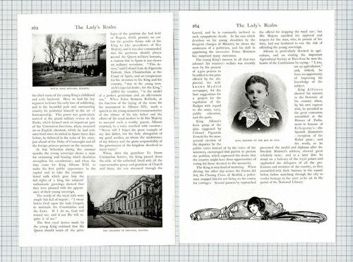 (6335) Alfonso XIII King Of Spain Rachel Challice  - c.1905 Article