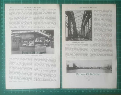 Cologne Germany Central Railway Train Station  Gerald Spink  -1932 Article