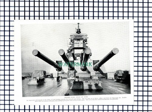 (7513) HMS Duke Of York Ship  Royal Navy WW2  - c.1945 Cutting