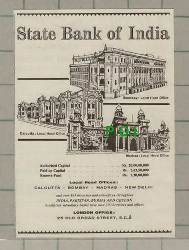C2101) State Bank of India Advert - 1961 Clip