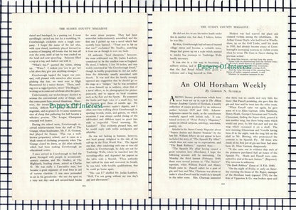 (6757) Crowborough Characters Sussex Jackie Lambert Sivers Smalley  1952 Article