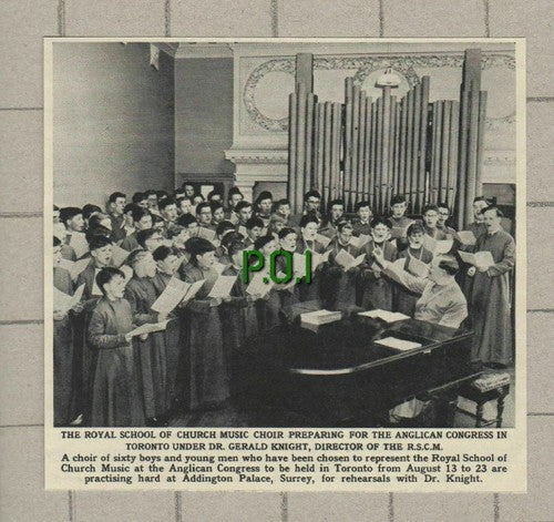 Dr Gerald Knight  Royal School Of Church Music Addington Palace -  1963 Clipping