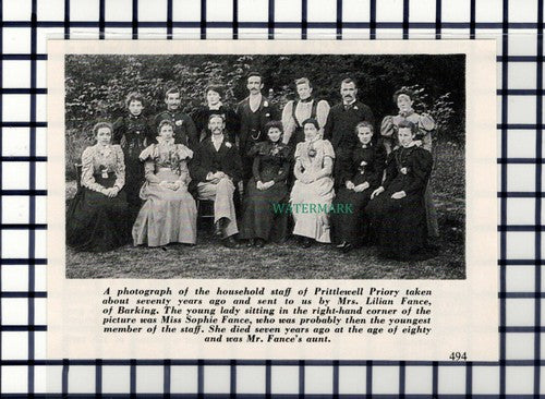 C6583) Prittlewell Priory Staff Miss Sophie Fance - 1964 Cutting
