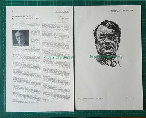 X1372) Lord Northcliffe  Sir J A Hammerton  - 1932 Article
