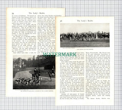 (6720) Hunting Duchess of Newcastle Clumber Hilda Lloyd Price Haselor c .1900
