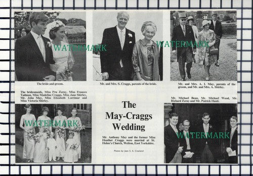(100) Anthony May & Miss Heather Craggs Welton Zerny Hasti Tadman -1966 Cutting