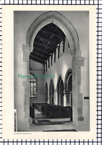 X1459) Bibury Gloucestershire  / New Shoreham Sussex Church - Dble Sided Print