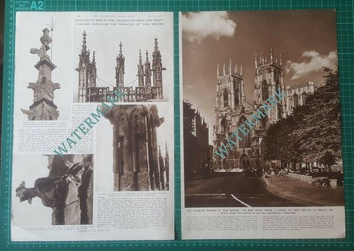 York Minster Weather Damage -  Photo Article 1949