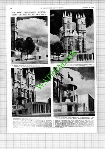 David Eccles Westminster Abbey Coronation Preparations - 1952 Article