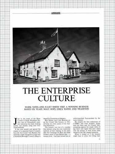 Crouch Vale Brewery South Woodham Ferrers Essex Walster Bocking - 1991 Article