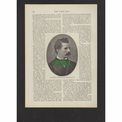 William Black Paston House Brighton Novelist -  1896 Article