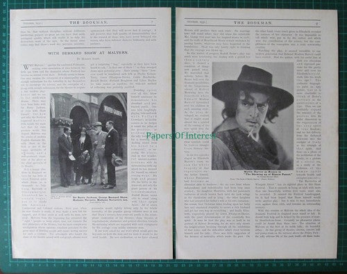 X1201) George Bernard Shaw - 1930 Article