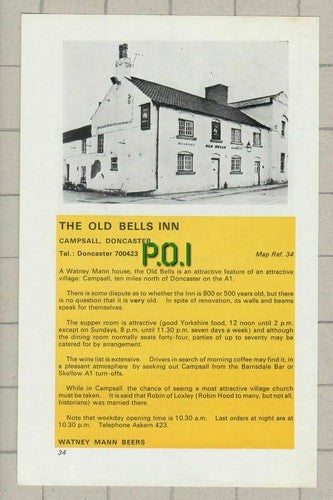 (C378)  Old Bells Inn Campsall Doncaster / New Inn Newthorpe Major AJT Whitmore