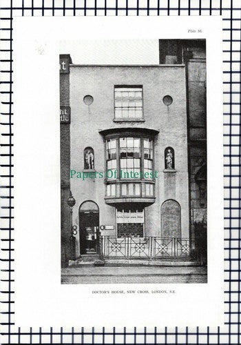 (6920) Doctor's House New Cross London / Kennington Road  Print / Cutting