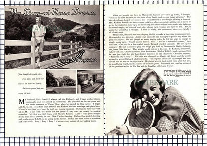 June Allyson Actress Dick Powell  - c.1955 Article