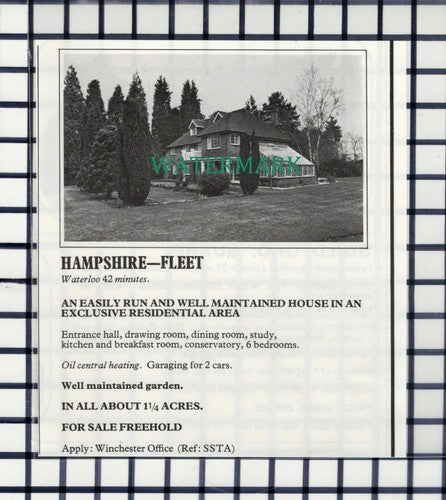C7335) Fleet Hampshire House Sale Advert - 1978 Cutting
