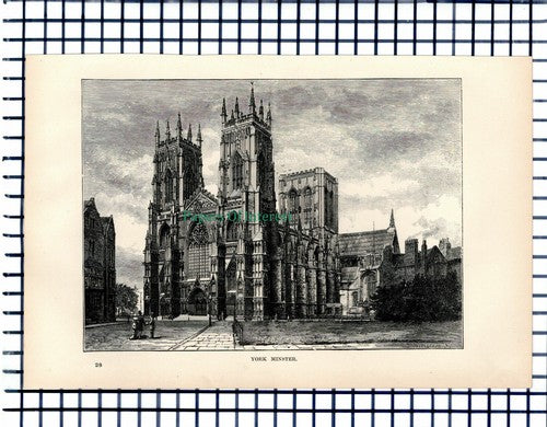 (6459) York Minster  - 1895  Print