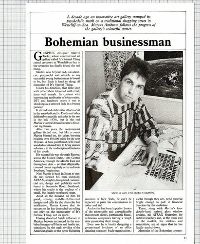 Martin Tooke It's Surreal Thing Westcliff On Sea Essex Atrax - 1987 Article