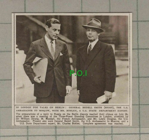 C2033) General Bedell Smith & Mr Bohlen Berlin Talks - 1948 Clip
