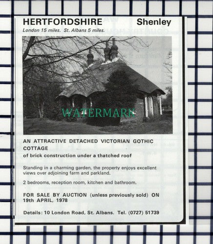 C6894) Shenley Hertfordshire House Sale Advert  - 1978 Cutting