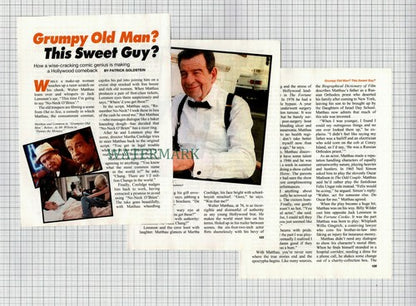 (8540) Walter Matthau  - 1997 Article