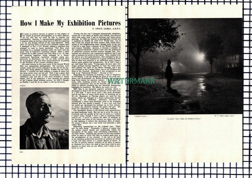 (7093) T Owen James Photographer Camborne Redruth Club   - 1954 Article