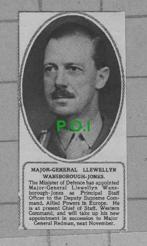 C2519) Major General Llewellyn Wansborough-Jones - 1952 Clip SMALL!