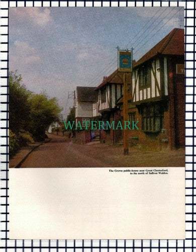 (8396) The Crown Pub Great Chesterford / St Osyth Creek Essex - 1967 Cutting