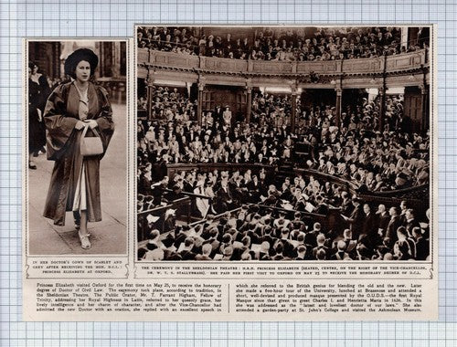 (5432) Sheldonian Theatre Dr WTS Stallybrass Oxford DCL Ceremony - 1948 Clip