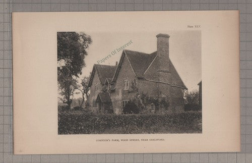 Compton's Farm Wood Street Guildford Surrey  - c.1908 Print