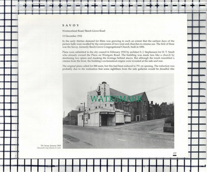 Savoy Cinema Westmorland Road Newcastle Beech Grove Church -  c.1990 Cutting