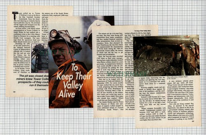 (8524) Tower Colliery Aberdare South Wales Tyrone O'Sullivan - 1996 Article