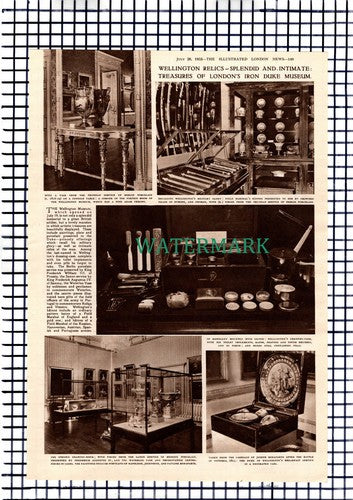 The Wellington Museum London Duke Of Wellington  -  1952 Article