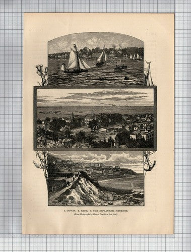 (6508) Cowes Ryde Ventnor Isle Of Wight - 1894 Cutting