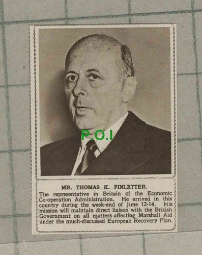 C1983) Mr Thomas K Finletter - 1948 Clip SMALL