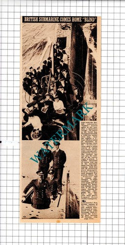 Commander Ben Bryant John Bromage Sealion Submarine World War Two - 1940 Cutting